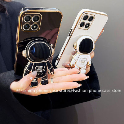 Phone Case เคส Honor X6 X8 5G ใหม่แฟชั่นนักบินอวกาศที่มองไม่เห็นผู้ถือโทรศัพท์ Electroplated Soft 2022