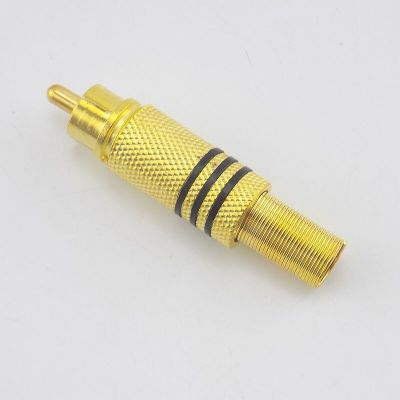 ；【‘； 4Pcs/Pack  Plated RCA Connecter Plug Solder RCA Male Audio Video Adapter Locking Cable For IP Camera CCTV Camera