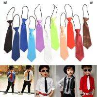 [YYL]Boy Tie Kids Baby School Boy Wedding Necktie Neck Tie Elastic Solid[YL]