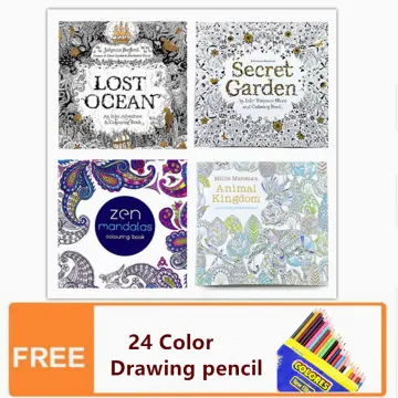 24 Pages Coloring Book for Children Adult Relieve Stress Kill Time