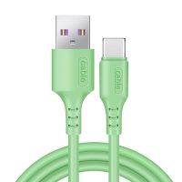 สาย USB Type C 5A ชาร์จเร็วสำหรับ Xiaomi Huawei Samsung ซิลิโคนเหลวชนิด C สายชาร์จที่ชาร์จ USB สายข้อมูลโทรศัพท์มือถือ