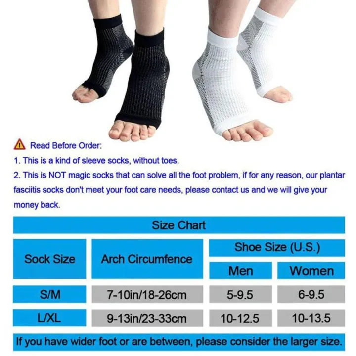 Plantar Fasciitis Socks, Compression Foot Sleeves with Heel Arch & Ankle Support, Great Foot Care Compression Sleeve for Men & Wome