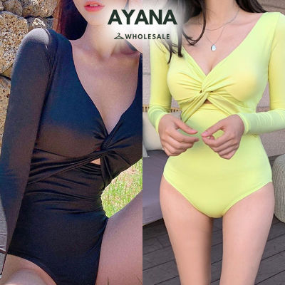 Womens Swimsuit  ชุดว่ายน้ำเเฟชั่นผู้หญิงเเขนยาว ชุดว่ายน้ำเเฟชั่น ชุดว่ายน้ำ ชุดเดินชายหาด