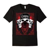 MenS Compton Red Bandana T-Shirt Skull Gangster  AOH7