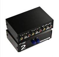 MT- VikI 2 Ports AV Switcher Manual RCA Video Audio Switch for DVD HDTV STB VCD (Black) - intl.