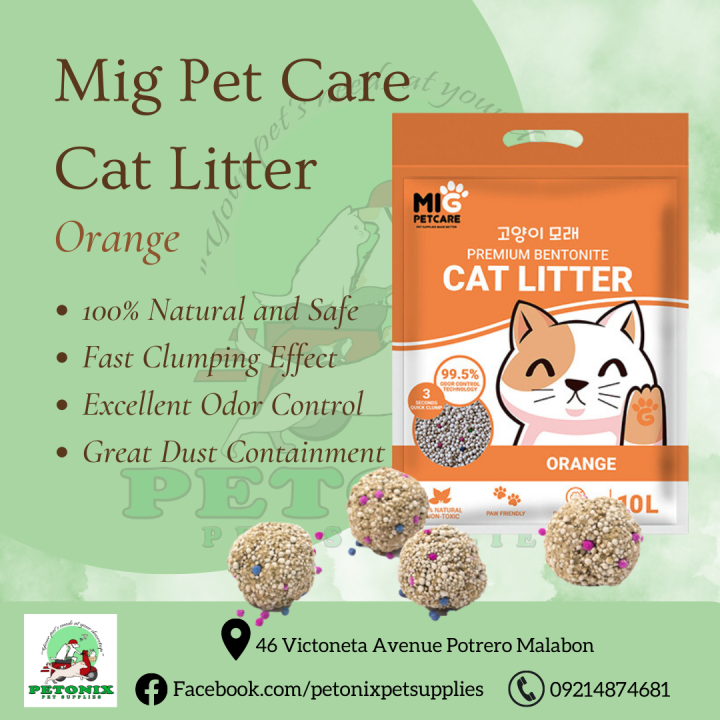 Mig PetCare Bentonite Cat Litter 10L Lazada PH