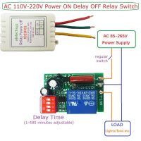 1-way Timer Relay Adjustable Disconnection Delay Controller Timer 7A AC110-220V Delay Power-off Relay Switch Board with case Electrical Circuitry Part