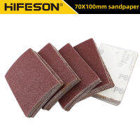 HIFESON แผ่นกระดาษทรายทรายสี่เหลี่ยม70X100มม. พื้นผิวรถแผ่นกระดาษทรายโลหะแก้วเซรามิกรถยนต์กระดาษทรายสำหรับขัดเงาไม้60 80 120 180 240 320 400 600 800ห่วง1000ขัดทรายขัดสีแดงอุปกรณ์เสริมขัดทราย