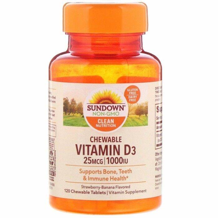 Sundown Vitamin D3 Chewable 1000 IU 120 chewable Lazada Indonesia
