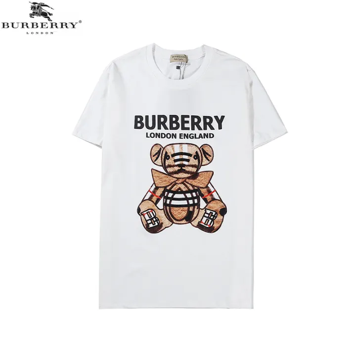 YAOFA Original Burberrys T-Shirts 2020 Bear Digital Direct Injection T-shirt  Black White Letter Print Cotton Short Sleeve Fashionable and Cute Printed  Shirt | Lazada PH