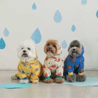 Clothing Waterproof All-Inclusive Dog Raincoat Suitable For Small And Medium Dogs Four-Legged Hoodie Schnauzer Dog Raincoat