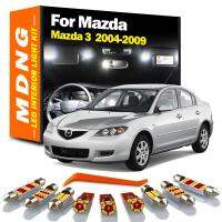 [ANYA Auto Parts] ชุดไฟการส่งข้อมูลแบบติดต่อกันนำตกแต่งภายใน8ชิ้นสำหรับ Mazda 3 2004 2005 2006 2007 2008 2009การอ่านแผนที่หีบฝาทรงโค้งหลอดไฟ LED รถยนต์หลอด