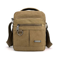 Canvas Shoulder Bag Mens New Korean Style Canvas Messenger Bag Outdoor Leisure Travel Portable Single-Shoulder Bag