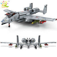 ใหม่ HUIQIBAO 1050PCS US A-10 Attack Warthog เครื่องบินอาคารบล็อกกองทัพทหาร City เครื่องบินรุ่นอิฐของเล่นเด็กสำหรับ Boy