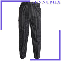 [SUNNIMIX]Elastic Restaurant Cafe Chef Waiter Pants Trousers Uniform Accs Black M