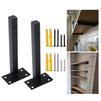 Shelf Support Easy to Mount Multi Purpose T-shaped Corner Brace Heavy Duty Industrial Black Floating Shelf Bracket for Farmhouse