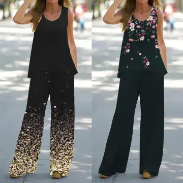 Women 2 Piece Outfits Boho Casual Cocktail Pants Suits for Women