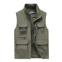 Multi-Pocket Fishing Vest Mesh Breathable Quick Drying Outdoor Vests Men Camping Leisure Waterproof Scratch Resistant Vest