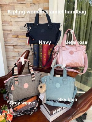 KIPLING AMIEL Medium Handbag กระเป๋าถือหรือสะพาย วัสดุ Nylon + Polyester  (งานแบรนด์แท้outlet)