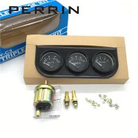 52Mm Triple Kit Oil Temp Gauge + Water Temp Gauge + Oil Pressure Gauge With Sensor 3In1 Car Meter