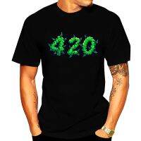 2023 Men Tshirts Print Weed 420 Its Time ชามาริจูน่า ที่สุดเสื้อยืด O-Neck cotton t-shirt