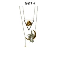 99TH Guan Yin necklace สร้อยเงิน ชุบทองคำขาว สร้อยเจ้าแม่กวนอิม