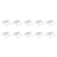 100X Quality 50mm Keyring Split Ring Set Heavy Duty Large Nickel Key Loop Sprung Hoop