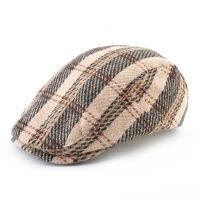 Casual Lattice ผ้าหมวกสำหรับชาย Vintage Newsboy หมวกศิลปะลายสก๊อต Berets ผู้หญิงปรับหมวกแบนฤดูใบไม้ผลิฤดูใบไม้ร่วงหมวก Boina