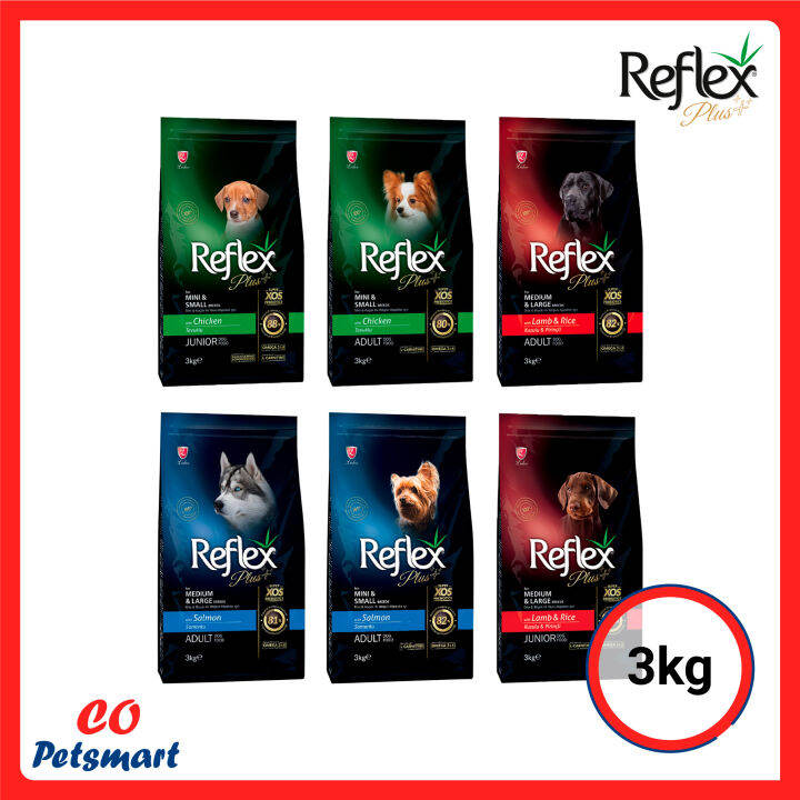 Reflex Plus + Dog Food Adult & Puppy 3kg Lazada