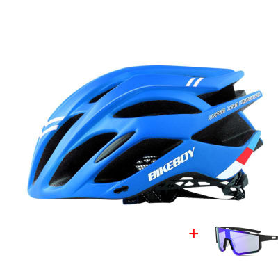 Professional Road Mountain Bike Helmet With Glasses Ultralight Bicycle Helmets Integrally-molded MTB Riding Cycling Helmet