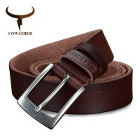 COWATHER top cow genuine leather men belts 2021 newest arrival three color hot design jeans belt for male original brand Belts