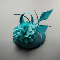 AWomen อย่างเป็นทางการ Fedora หมวก Mariage เจ้าสาว Hairpins สุภาพสตรี Elegant Feathers Fascinators Headband โบสถ์ Sinamay HatM