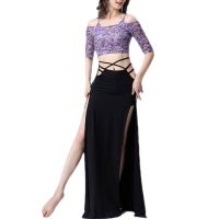 【YD】 2023 Crop Top and Skirt Belly Dancing  Costume Set for Performance Practice Wear Outfit