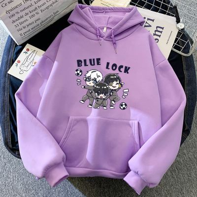 Japan Anime Blue Lock Football Anime Print Hoodies Sweatshirt with Hooded Fashion Cartoon Manga Winter Clothes Long Sleeve Size XS-4XL