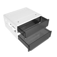 Under Desk Storage Drawer Slide Out, Hidden Self-Adhesive Organizer, Attachable Drawer Organizer with 2 Layers