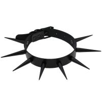 [HOT] Big Long Spikes Choker Eather Collar Cool Punk Necklace For Women Men Emo Metal Chocker Goth Jewelry