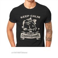 Keep Calm And Go Unique Tshirt Carp Fishing Fisher Casual Size Xs-3xl T Shirt Newest Stuff For Men Women