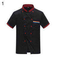 Hailan เสื้อแจ็คเก็ตเชฟแขนสั้น Uni Stand Collar คู่ครัว Cook Work Top