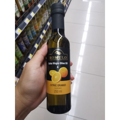อาหารนำเข้า🌀 Spanish natural olive oil mixed white truffle Hisupa Fuji Romulo White Truffle Extra Virgin Olive Oil 250mlOrange