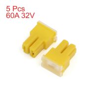 【YF】 X Autohaux 60 Amp 32V Female Car PAL Fuse Auto Link Slow Blow Block Yellow 5Pcs Universal Accessories