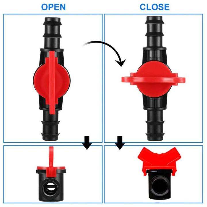 Drip Irrigation Switch Valve Double Male Barbed Gate Valves For 16mm
