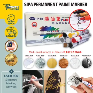 Sipa Oil-Based 8 Colors 0.7mm Neelde Pens Extra Fine Point Paint