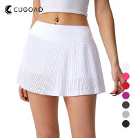 CUGOAO Women Rose Red Pleated Tennis Skorts Female y Gym Fitness Golf Badminton Skirts Uniform Sportswear Underpants