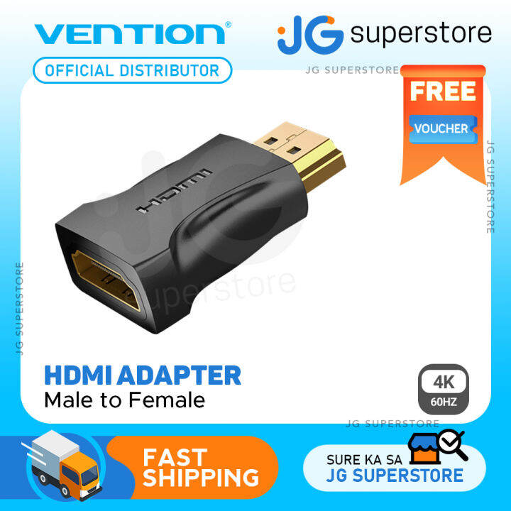 Vention HDMI Male to Female Adapter 4K 60Hz Goldplated with Backward