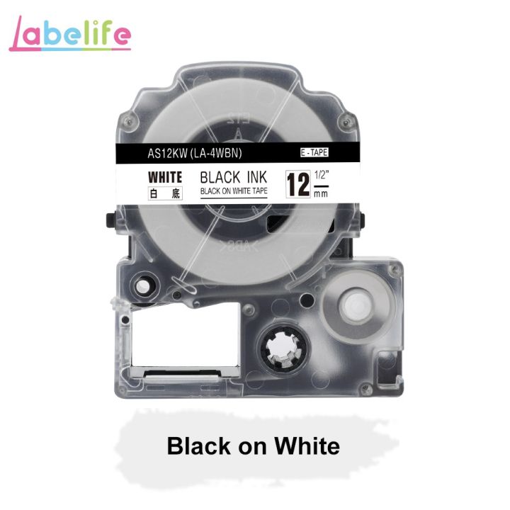 6pcs-multi-colors-for-ss12kw-st12kw-lc-4wbn-compatible-epson-labelworks-lk-tape-standard-12mm-for-epson-label-printer-lw-300-lw-400-sr530c