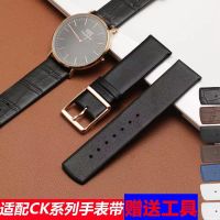 Suitable for CK watch strap for men and women leather watch strap K2Y211 K2Y231G211 K76211 pin buckle leather strap