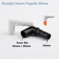 1PC 16mm 20mm to 16mm  PVC Socket Pagoda Elbow Hose Connector Garden Irrigation Fittings Hard Tube Plastic Pagoda Joint Watering Systems  Garden Hoses