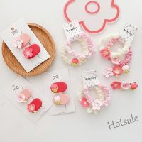 【hot sale】∏❧✌ C05 New Cute Sweet Girly Pink Flowers Kids Hairpins Children Headwear Baby Hair Clips Headdress Elastic Hair Bands Girls Accessories