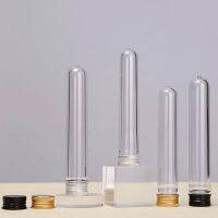 【hot】 12Pcs 40ml Transparent Cylindrical Test Tube Bottle Rubber Sub Plastic 28x141mm ！