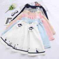 【CW】 Japan Embroidery Cartoon College Suspender Skirt Student Uniform Waist Faldas Tutu